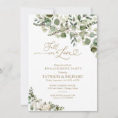 Faire l'amour Invitation de fête de fiançailles de (Devant)