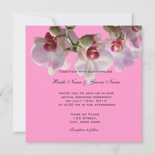 Faire les invitations de mariage avec des fleurs d (Devant)