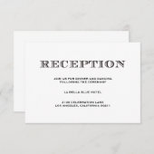 Faire Mariage | Carte de Réception Jointe (Devant / Derrière)