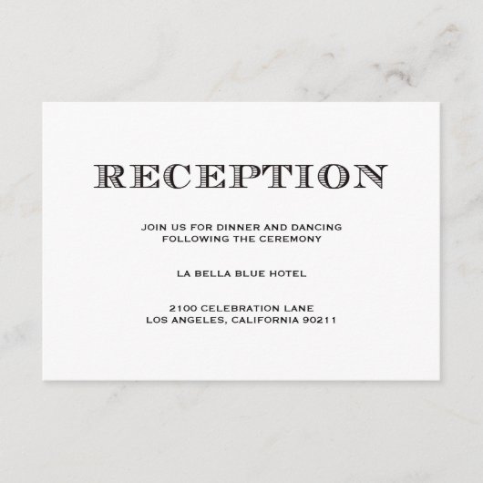 Faire Mariage | Carte de Réception Jointe (Devant)