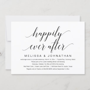 Faire Mariage Elopement Fête Invitation