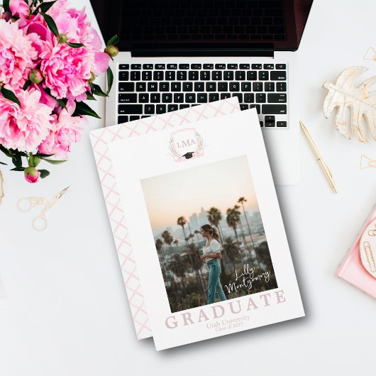 Faire Monogramme Photo Faire-part de Remise de Dip