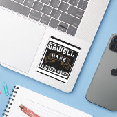 faire orwell fiction à nouveau bumper sticker (Ordinateur portable avec iPhone)