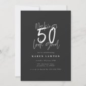 Faire paraître 50 bonne invitation d'anniversaire (Devant)