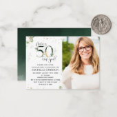 Faire paraître 50 bonne invitation photo botanique (Devant/Arrière en situation)