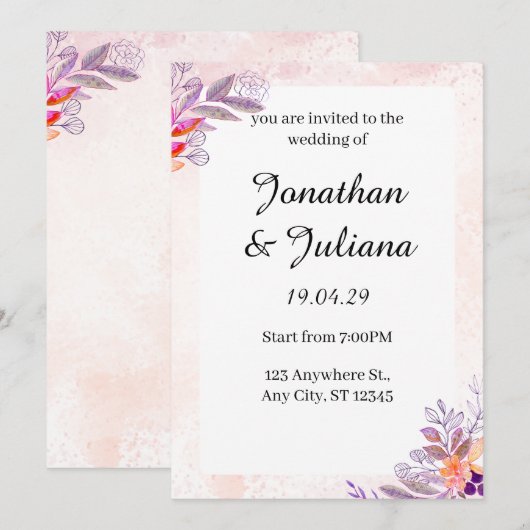 faire-part (Devant / Derrière)