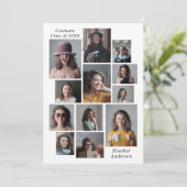 Faire-part 12 Collage Photo Ajouter N'Importe Quel Nom Et Ann (Debout devant)