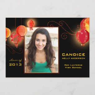 Faire-part 2013 asiatique de diplômé de photo de