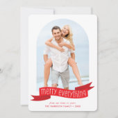 Faire-part 2022 PHOTO arc moderne merry tout ruban (Devant)