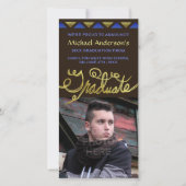 Faire-part 2023 Graduation Faux Gold Typographie Moderne (Devant)