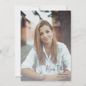 Faire-part 2024 Écriture de fin d'études photo graduation mod (Dos)