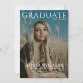 Faire-part 2024 Modern College Graduate Magazine Couverture p (Devant)