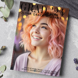 Faire-part 2024 Revue Moderne Superposition Graduation