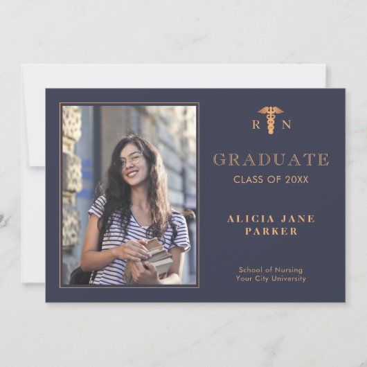 Faire-part 2025 Diplôme de l'école de soins infirmiers photo  (Devant)