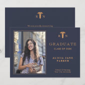 Faire-part 2025 Diplôme de l'école de soins infirmiers photo  (Devant / Derrière)