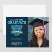 Faire-part 2026 FVHS Graduation Announcement w/ Photo (Dark) (Devant / Derrière)