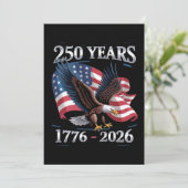 Faire-part 250 Years 4th Of July Eagle USA Flag 1776 2026 (Debout devant)