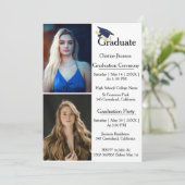 Faire-part 2 Classe photo de la fête de remise des diplômes 2 (Debout devant)