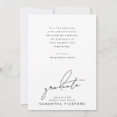 Faire-part 2 côtés Photo Lycée Le Diplômé (Dos)