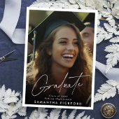 Faire-part 2 faces Photo Lycée 2024 Graduation