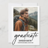 Faire-part 2 Photo Moderne Diplôme De Script (Devant)