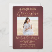 Faire-part 2 Photo Parents Félicitations Bourgogne Diplôme d' (Dos)