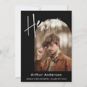 Faire-part 2 Photo personnalisée Simple Élégant Graduation (Devant)