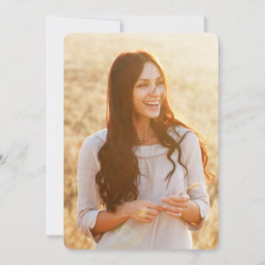 Faire-part 2 Photo simple superposition noir Script Graduatio (Dos)