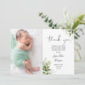 Faire-part 2 Photos de verdure florale remerciement naissance (Debout devant)