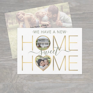 Faire-part 3 Photo Nouveau domicile Sweet Home Changement d'a
