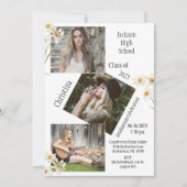 Faire-part 4 Collage de photos Diplôme blanc personnalisé (Devant)