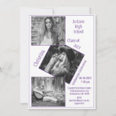 Faire-part 4 Collage de photos Diplôme personnalisé (Devant)