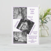 Faire-part 4 Collage de photos Diplôme personnalisé (Debout devant)