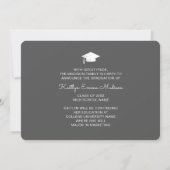 Faire-part 4 Collage photo Script moderne Gris Grad (Dos)