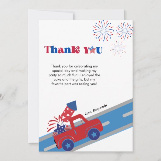 Faire-part 4 juillet anniversaire (Devant)