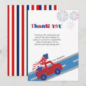 Faire-part 4 juillet anniversaire (Devant / Derrière)