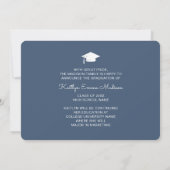 Faire-part 4 Photo Collage Script moderne Dusty Blue Grad (Dos)