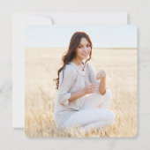 Faire-part 4 Photo Graduation Collage Blush Pink and Gold (Dos)