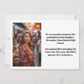 Faire-part 4 Photo Graduation Collage Simple Script moderne (Dos)