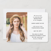 Faire-part 4 Photo Simple Modern Bold Typography Graduation (Dos)