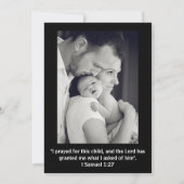 Faire-part 4 Photos Collage vertical -Faire-part de naissance (Dos)