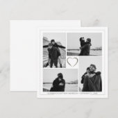 Faire-part 4 photos en collage Anniversaire de mariage Nom &  (Devant / Derrière)