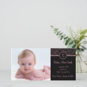 Faire-part 4 x 8 rose Élégant (Debout devant)