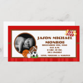 Faire-part 4x8 All Star Red Photo (Devant / Derrière)