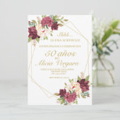 Faire-part 50 ans Tarjeta de anuncios plana (Debout devant)