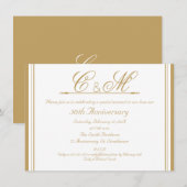 Faire-part 50e anniversaire de mariage à monogramm (Devant / Derrière)