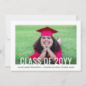 Faire-part 5 Photo Simple Modern Bold Class Year Graduation (Devant)