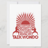 Faire-part 5 Ténets De Taekwondo (Devant)