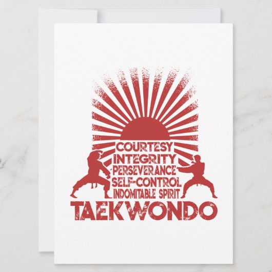 Faire-part 5 Ténets De Taekwondo (Devant)