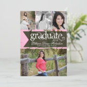 Faire-part 5x7 Chasseurs roses Camo Camoufla Senior Faire-par (Debout devant)